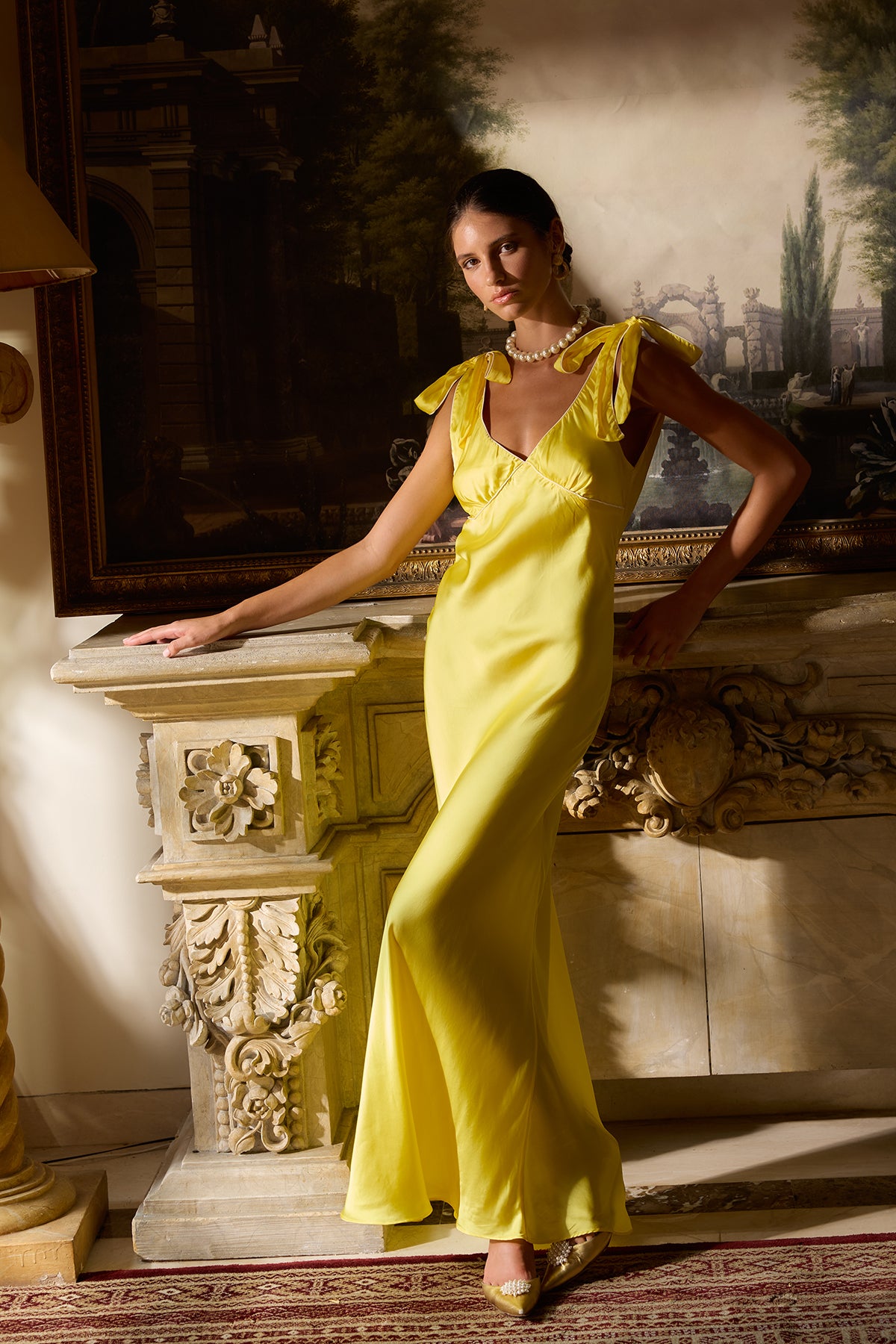 'Maison' Bow Dress - Lemonade