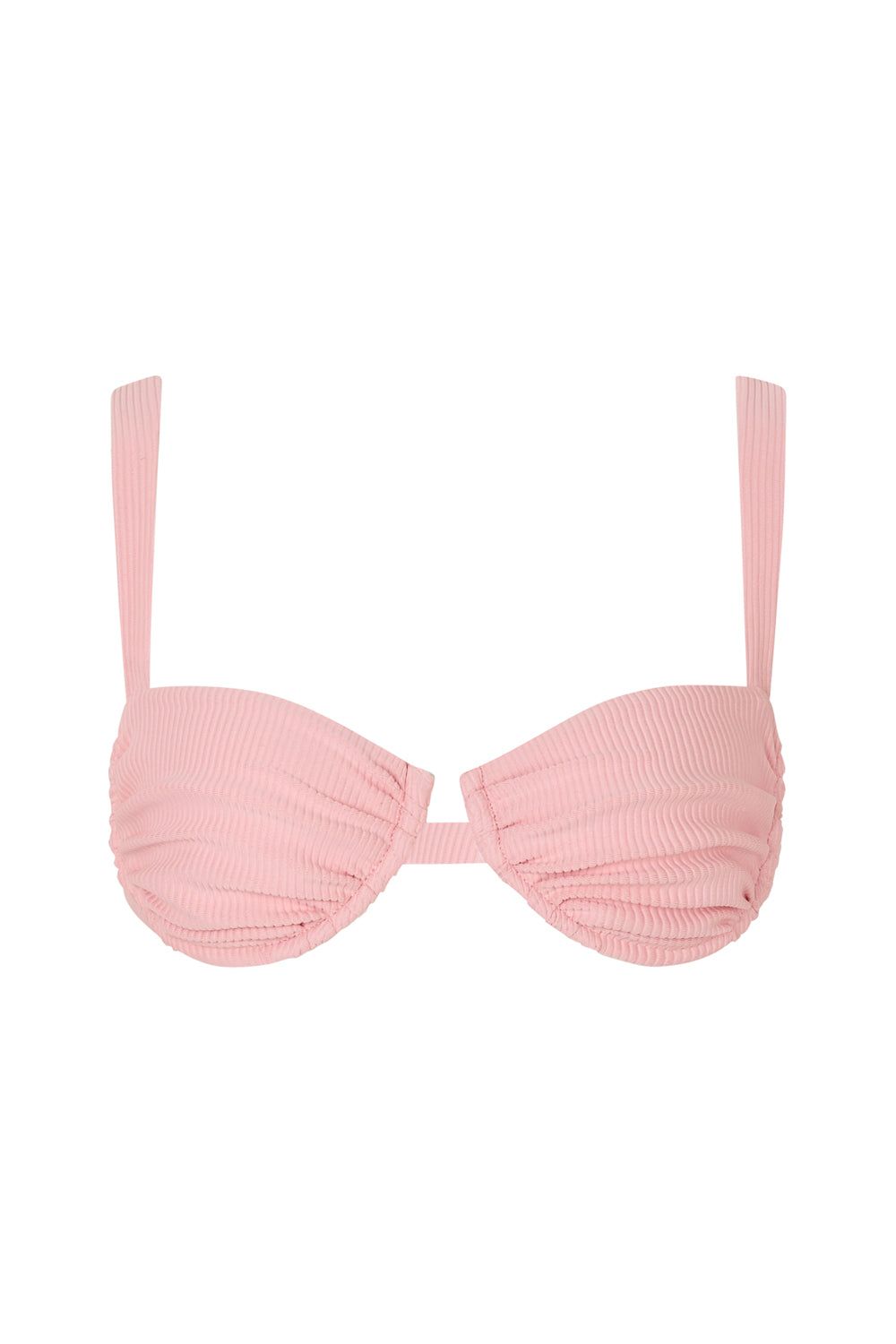 'Ariel' Ruched Bra - Pink Corduroy