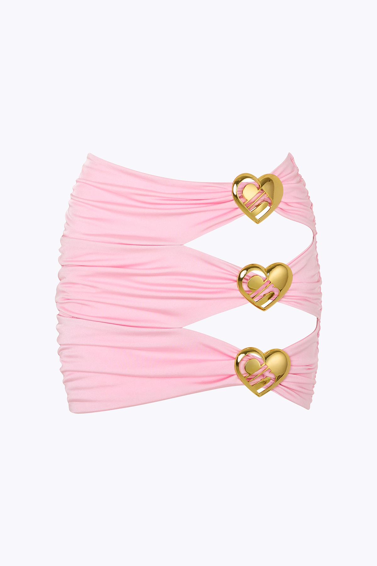 'Coupe' Heart Cut Out Mini Skirt - Ballet Pink