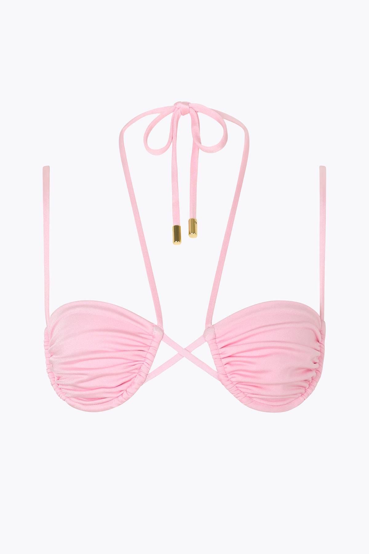 'Riot' Bikini Top - Ballet Pink