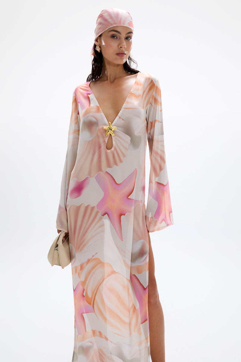 'Hotline' Seastar Maxi Dress - Tahiti Pink
