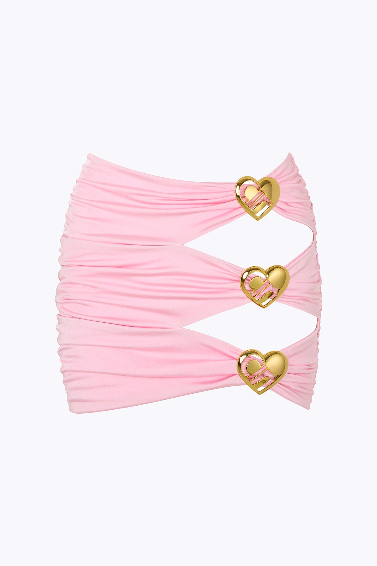 'Coupe' Heart Cut Out Mini Skirt - Ballet Pink