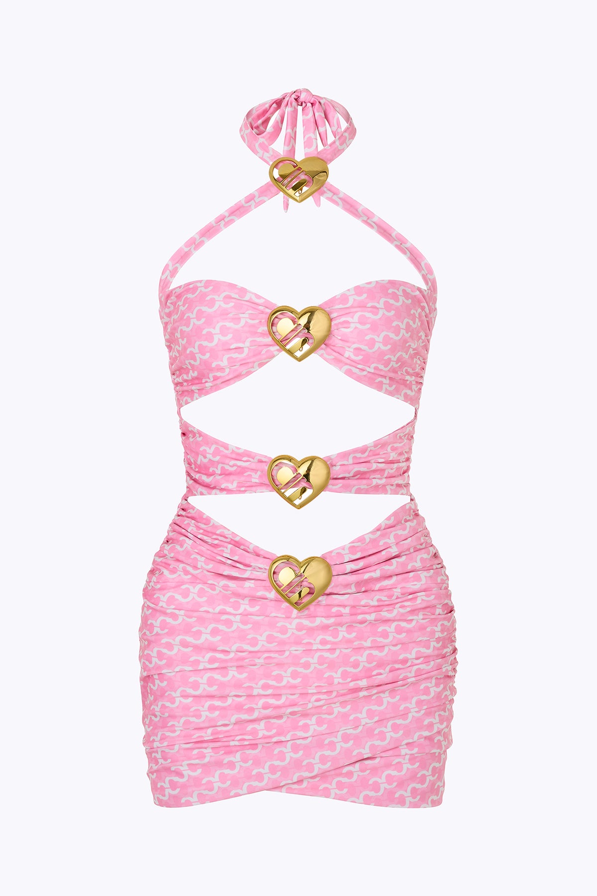 'Marquee' dress - Logomania Pink