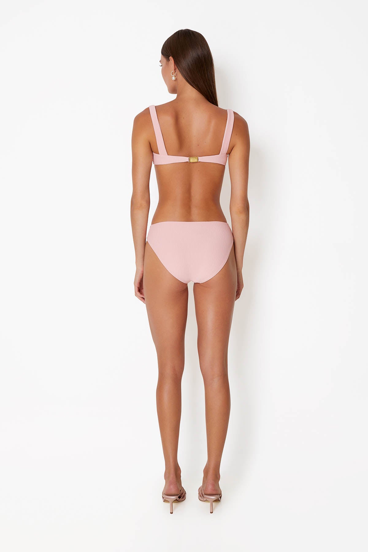 'Ariel' Ruched Bra - Pink Corduroy