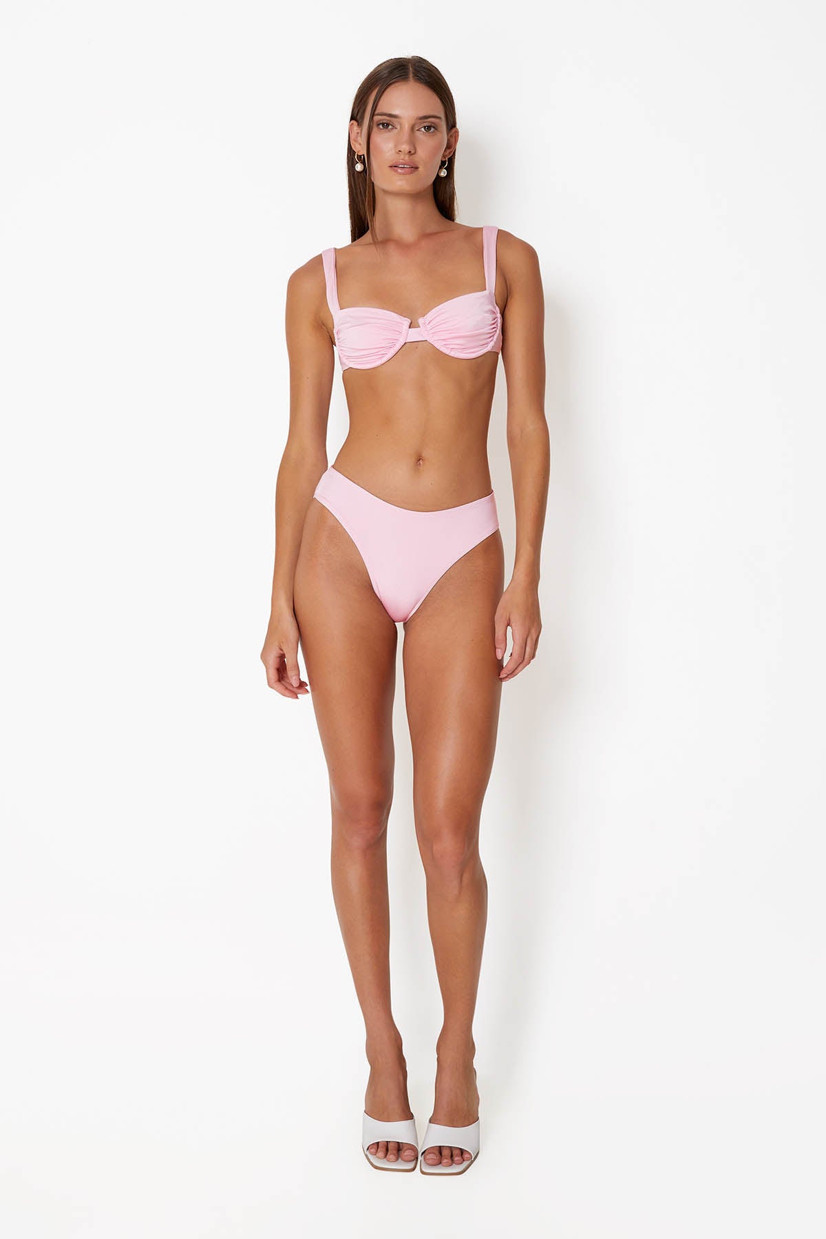 'Ariel' Ruched Bra - Ballet Pink