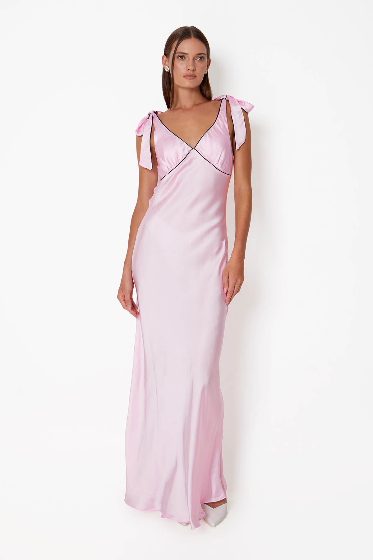 'Maison' Bow Dress - Ballet Pink