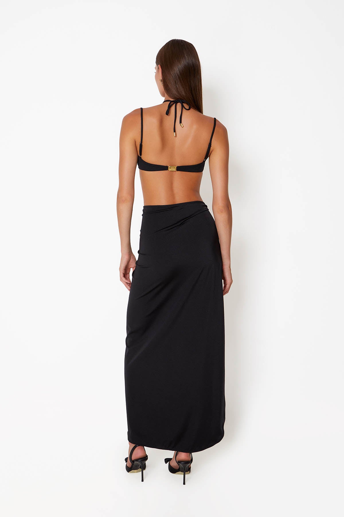 'Avant' Split Skirt - Black