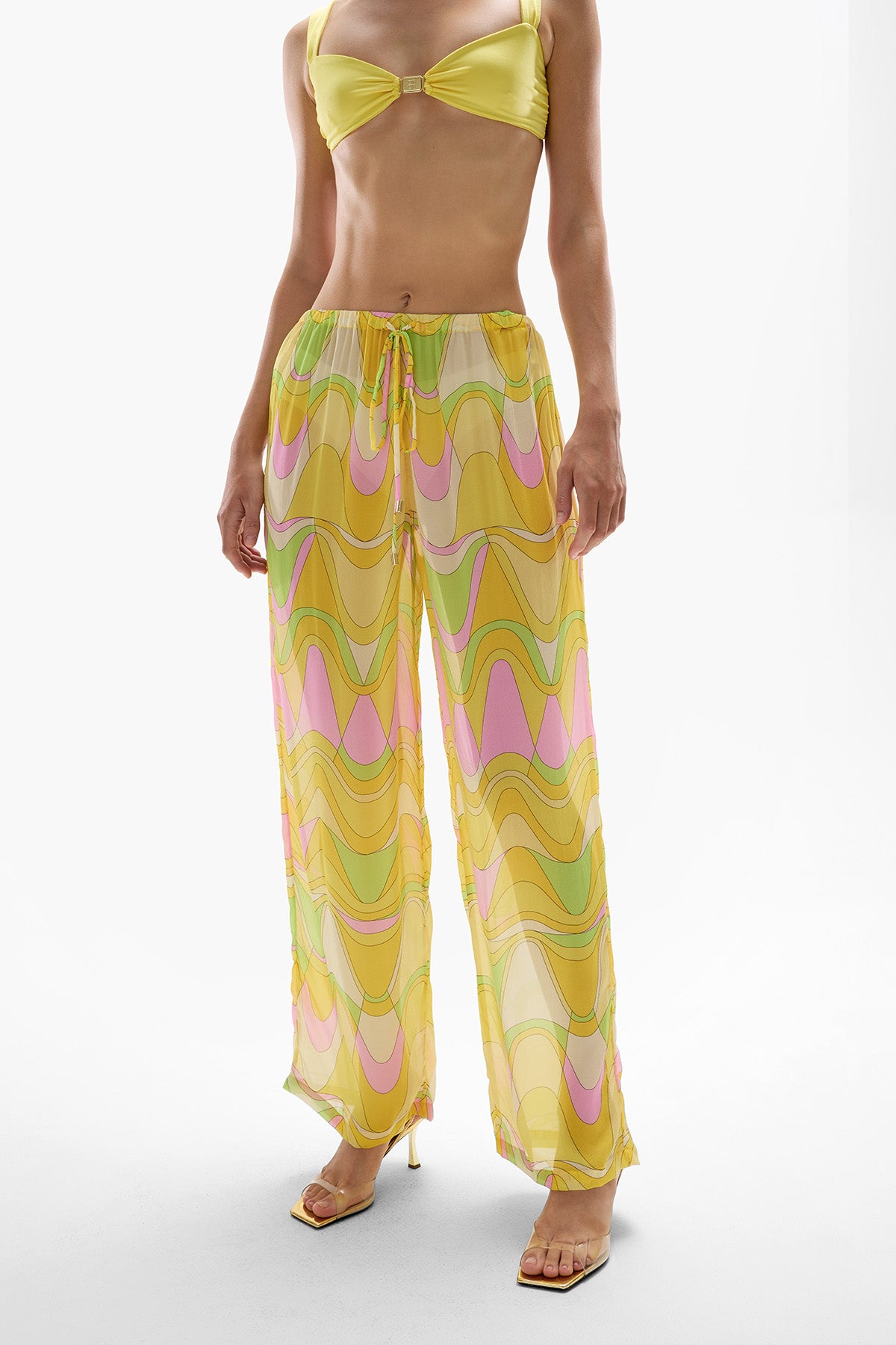 'Oasis' Pants - Wavy Gold