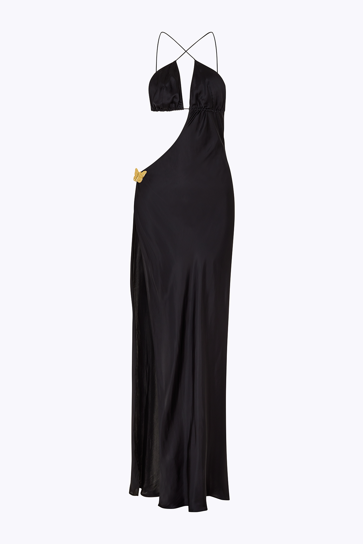 'Villa' Butterfly Maxi Dress - Black