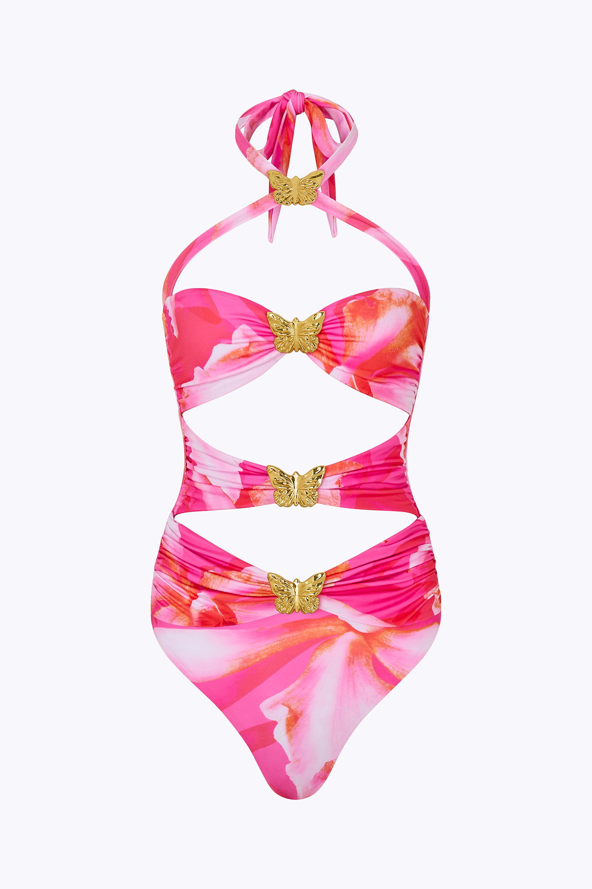 'Diamond' Butterfly Cut Out Swimsuit - Wildflower