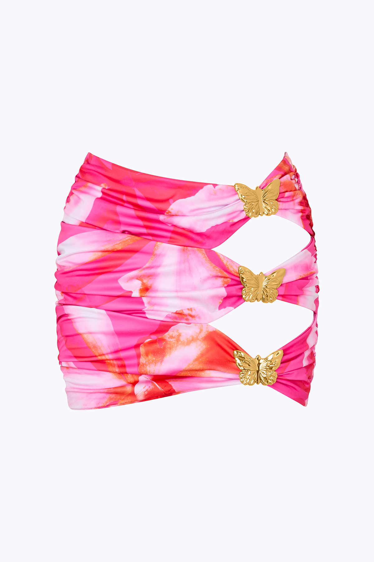 'Coupe' Butterfly Cut Out Mini Skirt - Wildflower