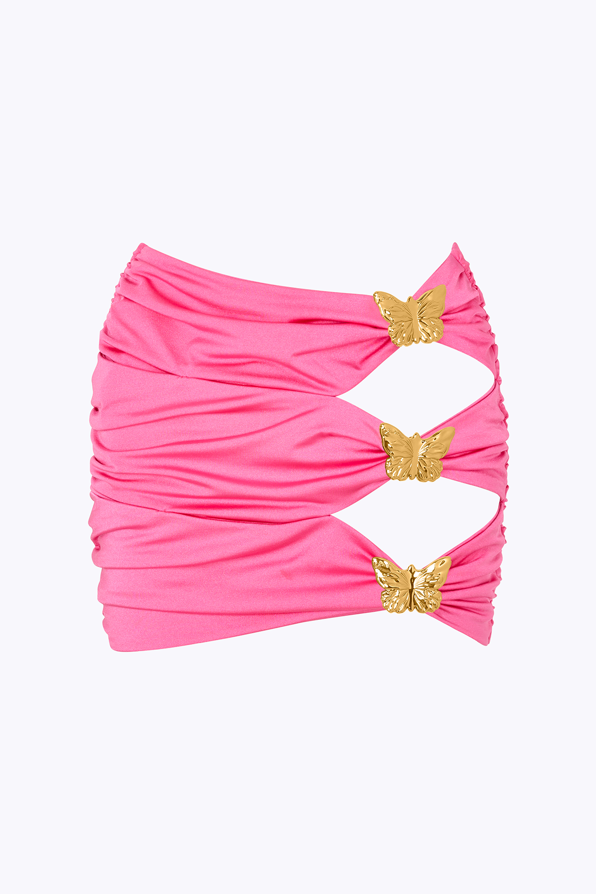 'Coupe' Butterfly Cut Out Mini Skirt - Barbie