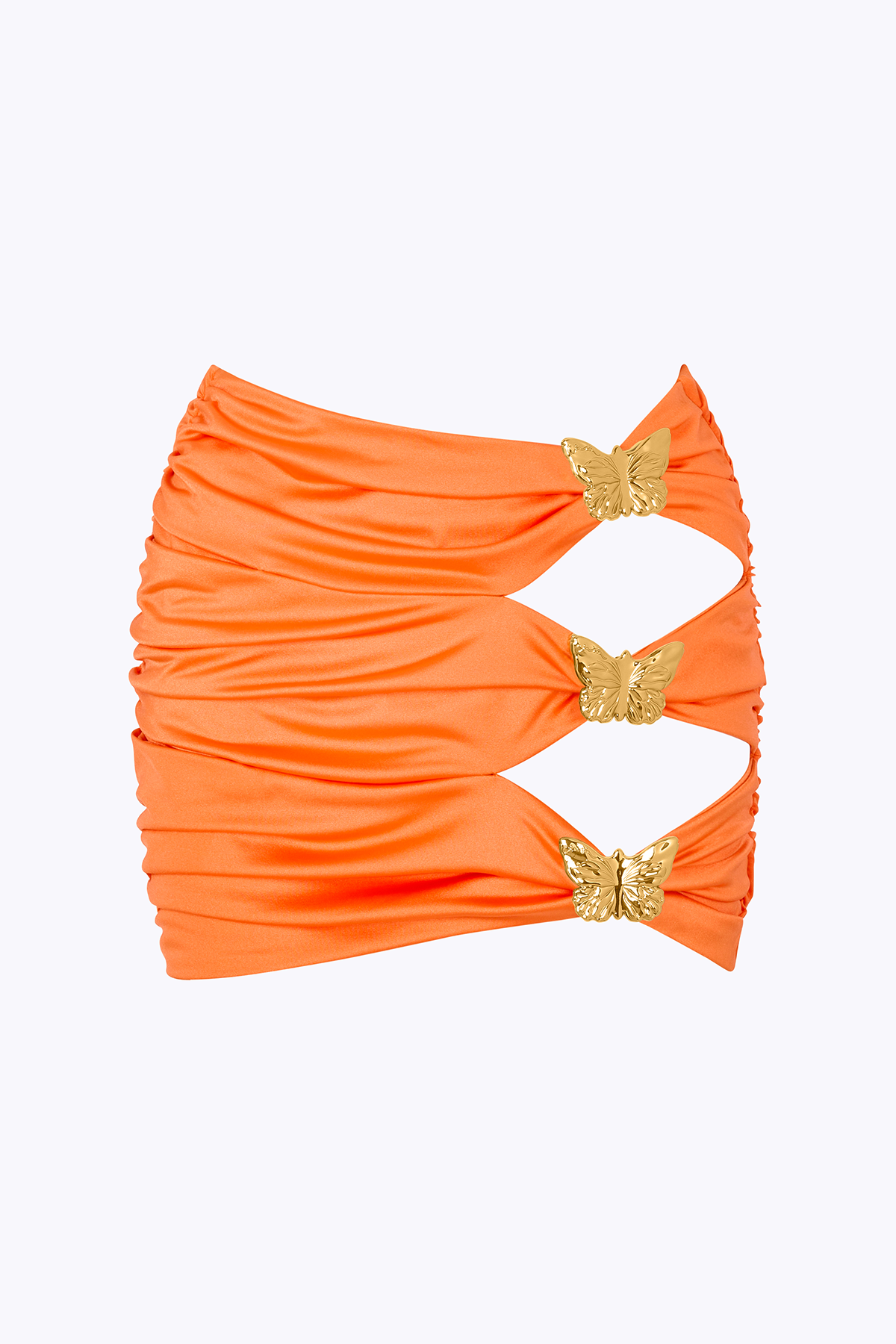 'Coupe' Butterfly Cut Out Mini Skirt - Orange