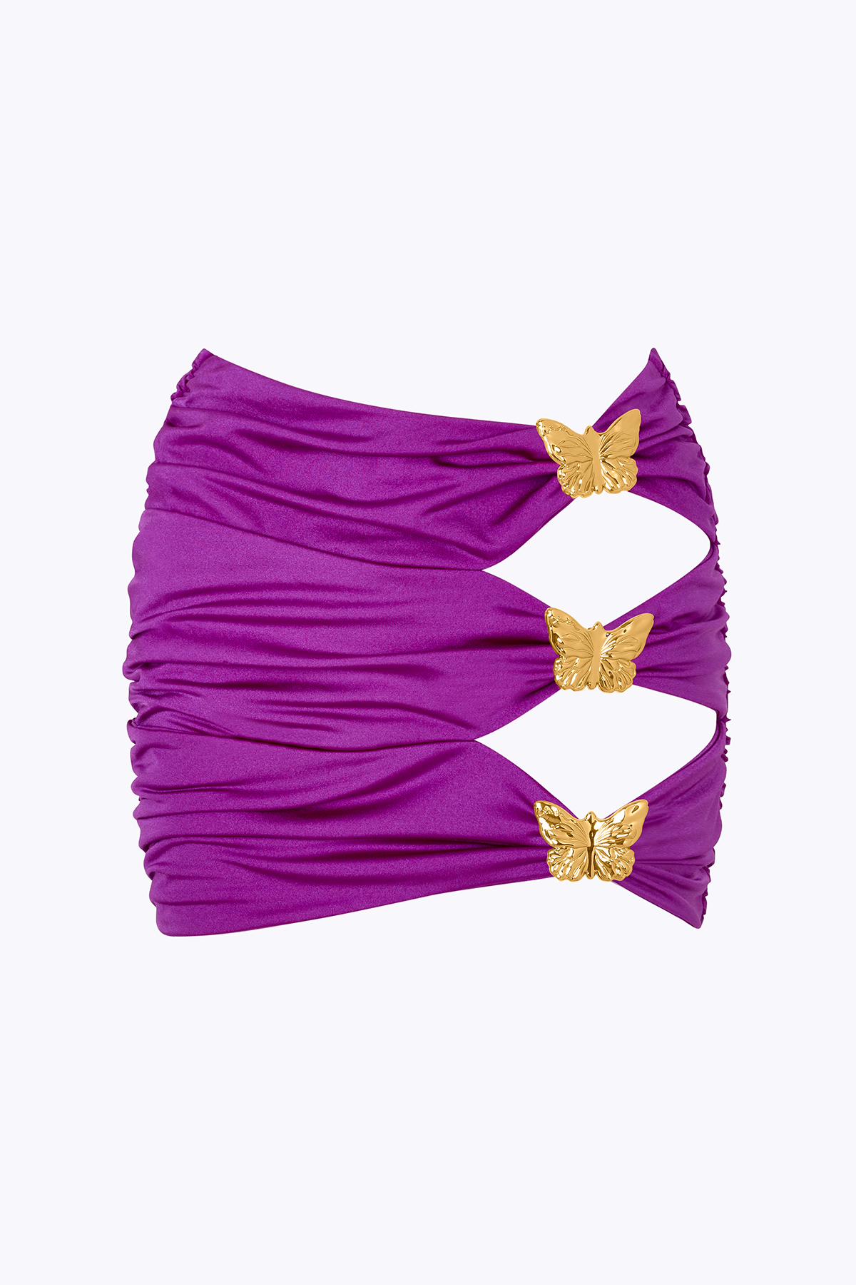 'Coupe' Butterfly Cut Out Mini Skirt - Iris