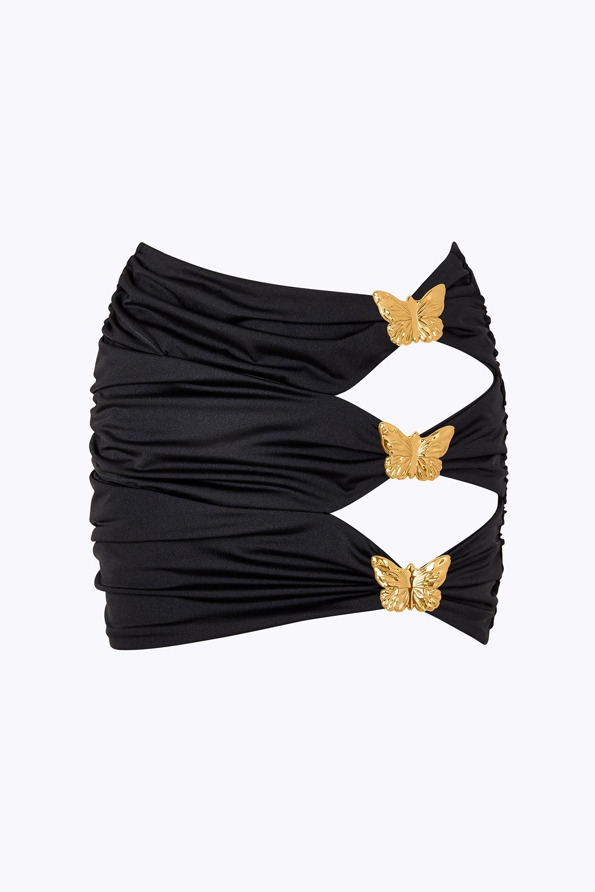 'Coupe' Butterfly Cut Out Mini Skirt - Black