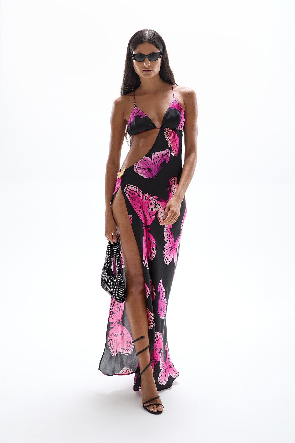 'Villa' Butterfly Maxi Dress - Monarch