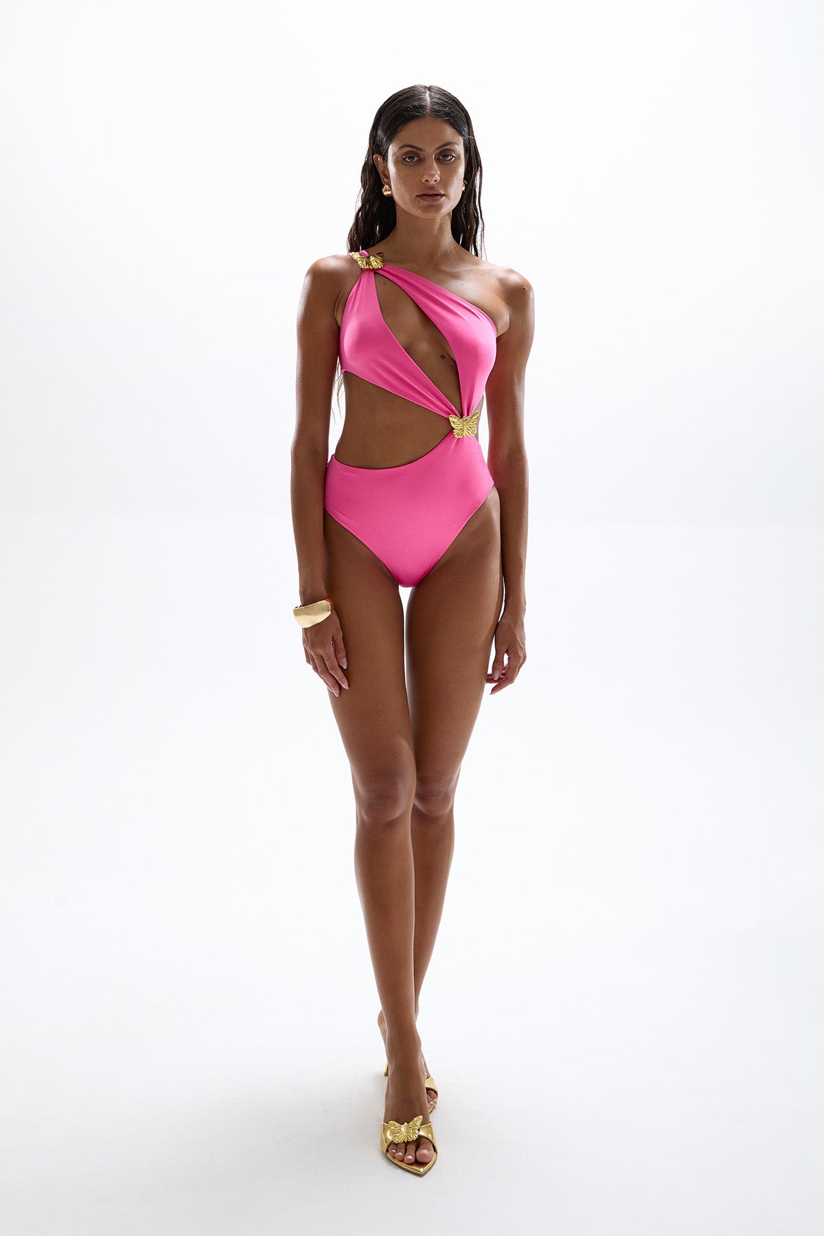 'Orbit' Butterfly Cut Out Swimsuit - Barbie