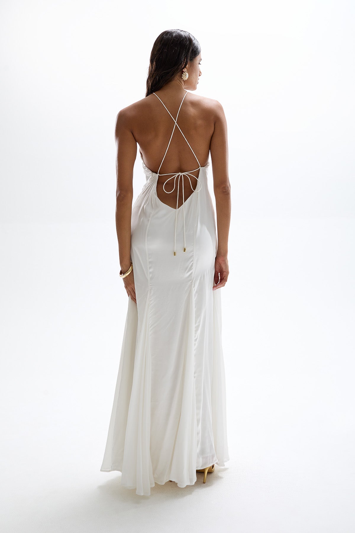 'Como' Butterfly Maxi Dress - Pearl