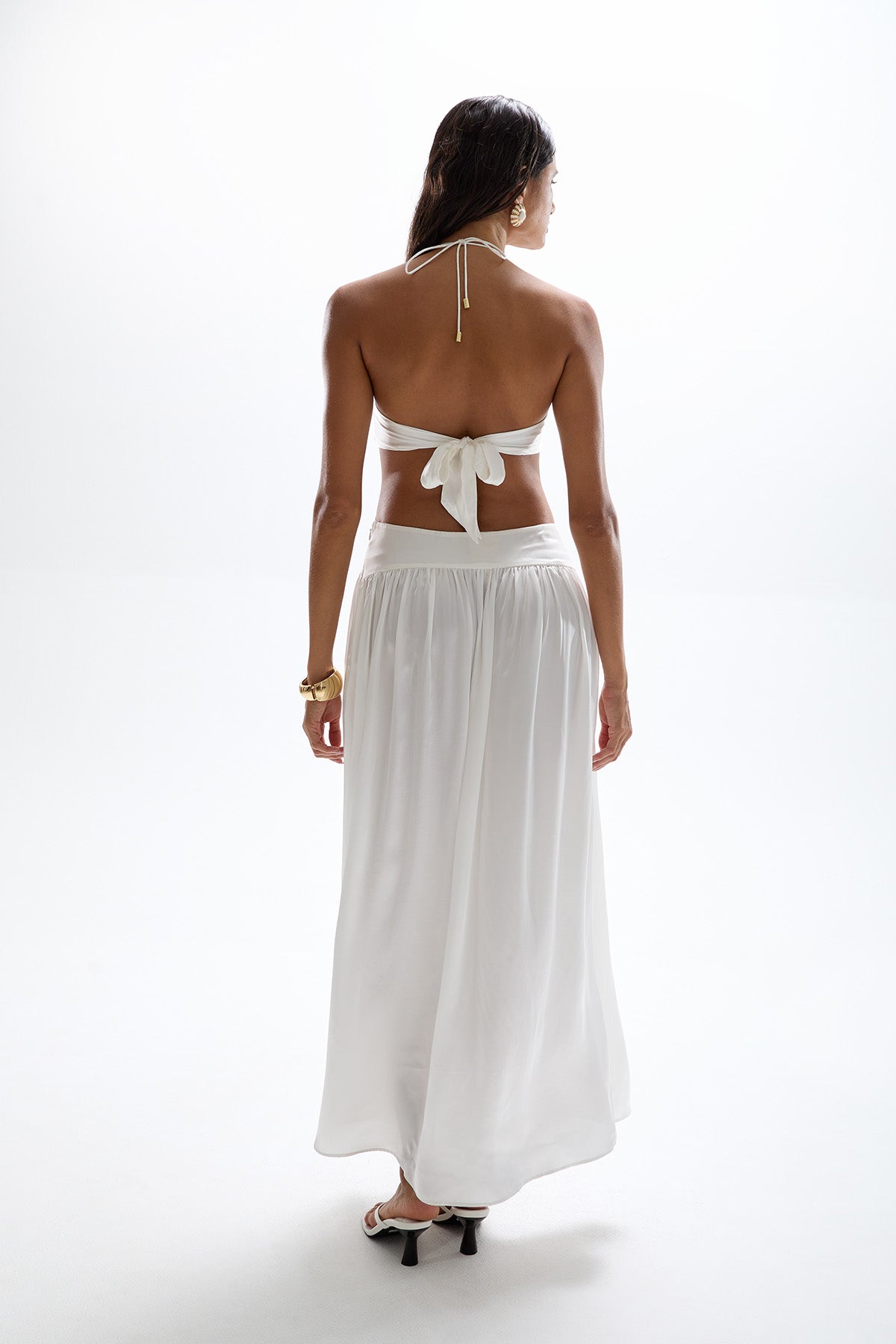 'Mila' Butterfly Maxi Dress - Pearl