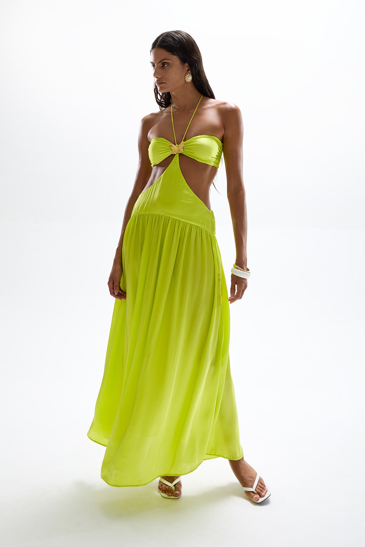 'Mila' Butterfly Maxi Dress - Citrus