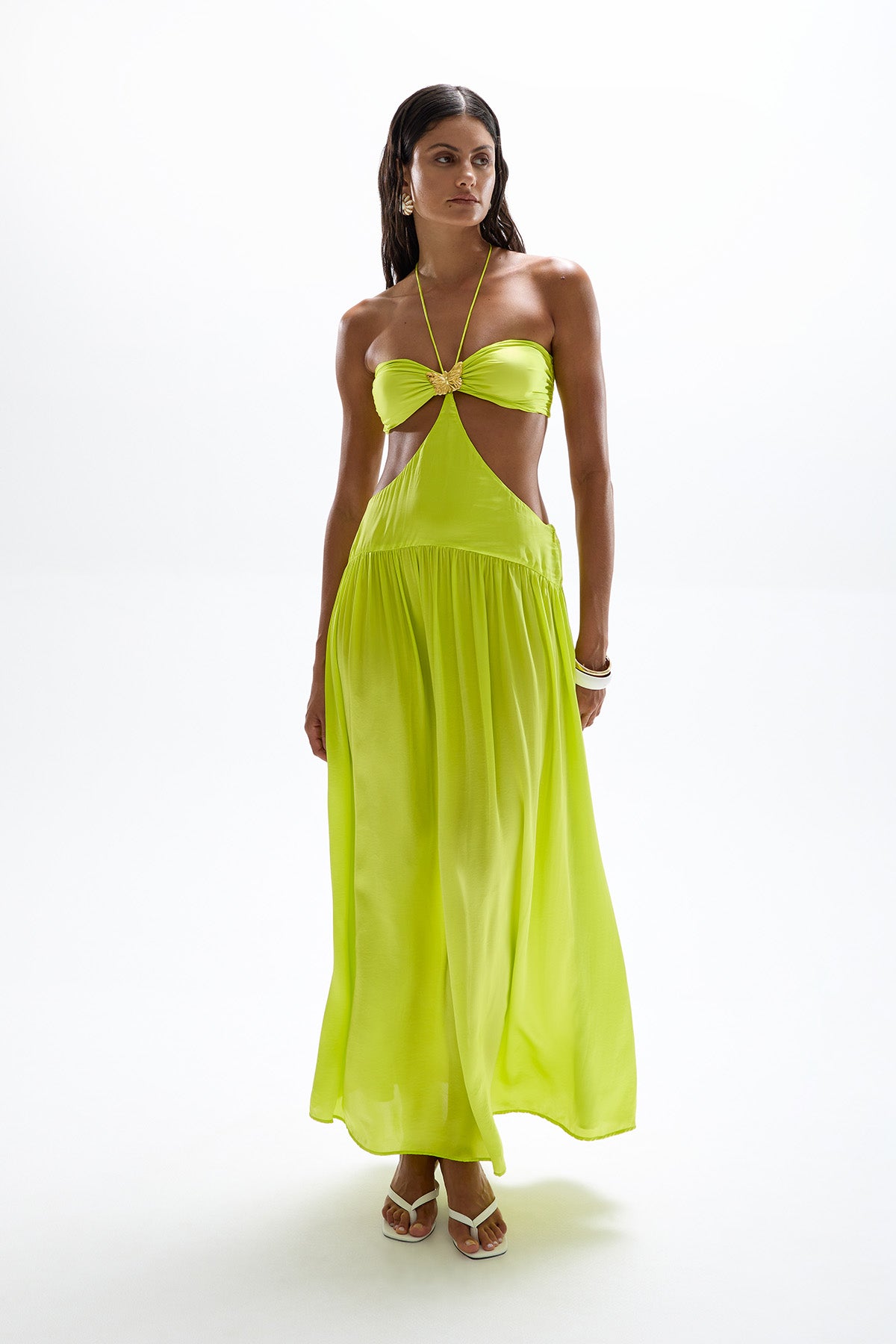 'Mila' Butterfly Maxi Dress - Citrus