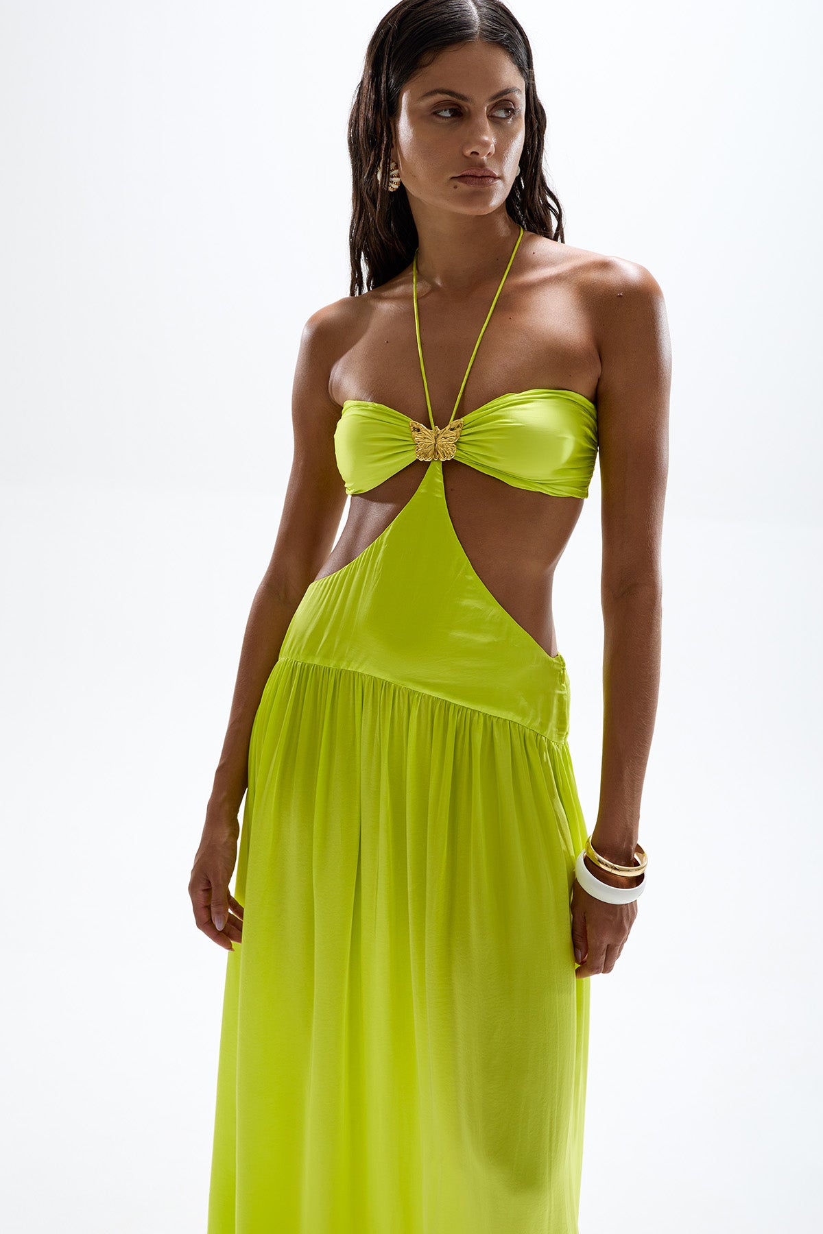 'Mila' Butterfly Maxi Dress - Citrus