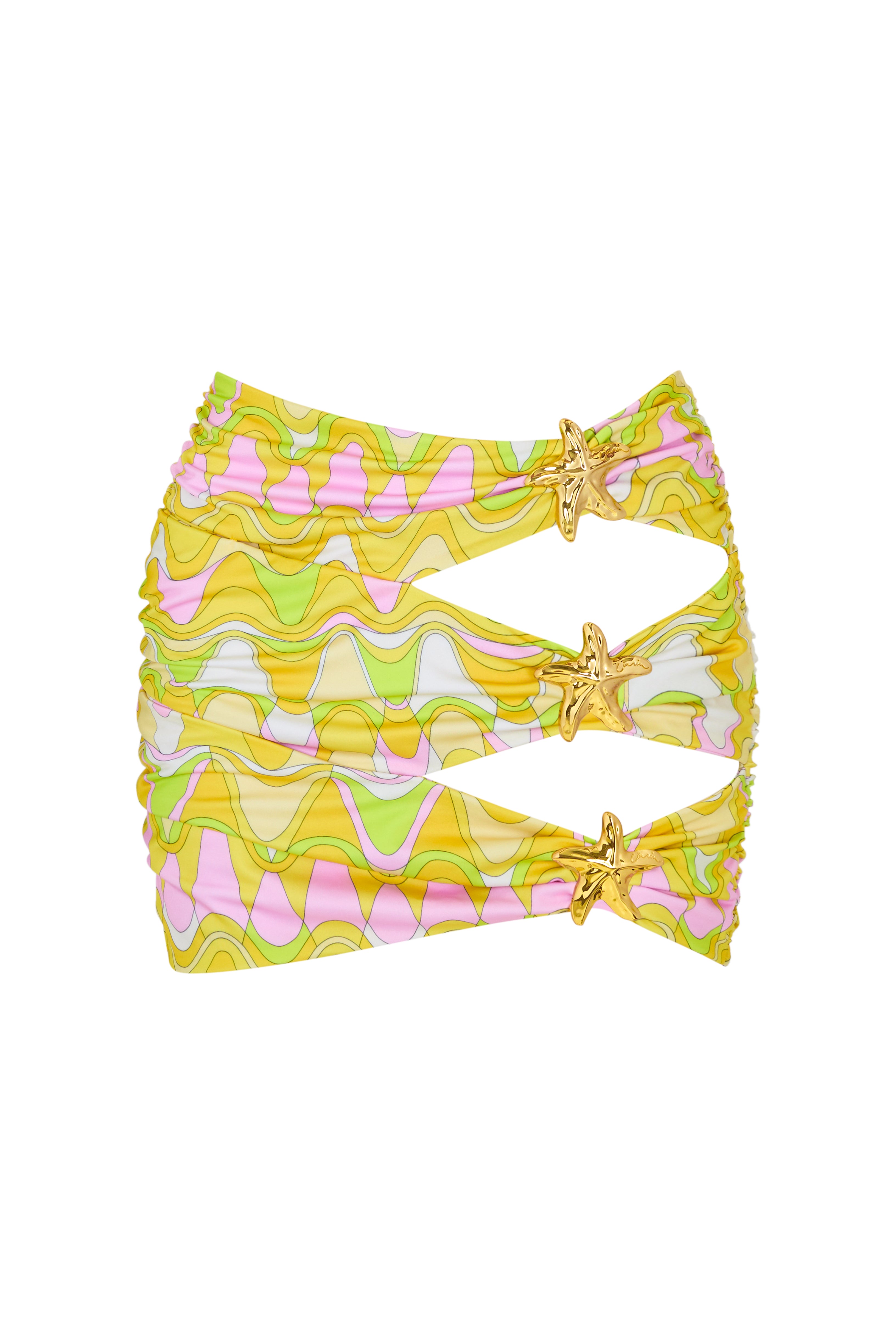 'Coupe' Seastar Skirt - Wavy Gold