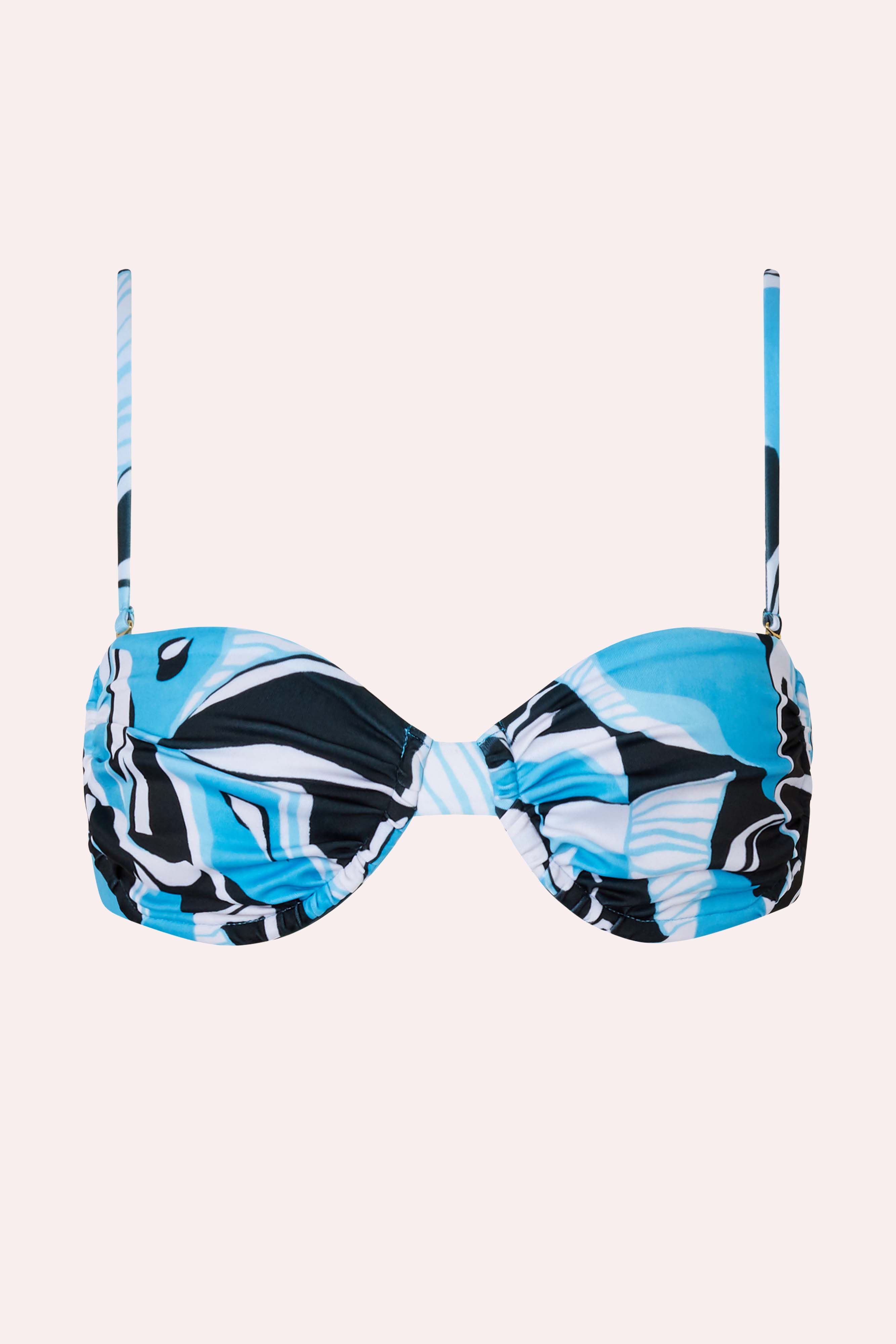 'Cult' Ruched Bra - Artifice Aqua